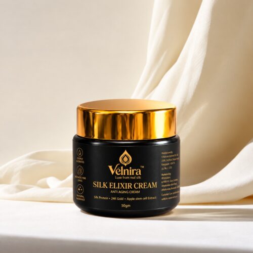 Velnira silk elixir cream |Silk Infused Anti-Aging Cream | Silk + 24k gold + Retinol + Bakuchiol